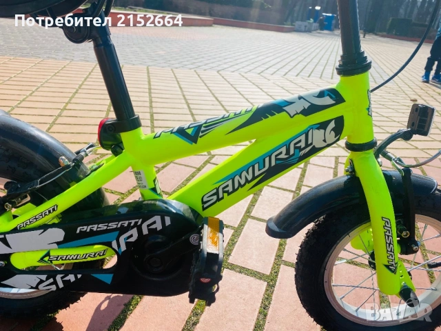 PASSATI Детски велосипед SAMURAI 12 и каска, снимка 4 - Велосипеди - 53743742