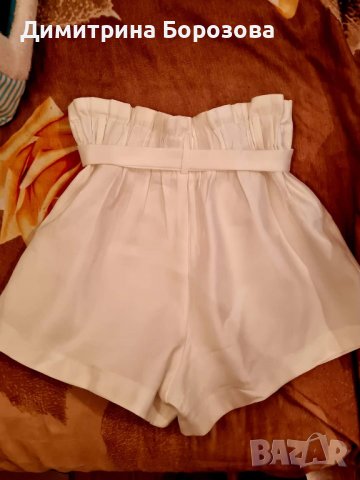 Сатенени панталонки с висока талия, снимка 4 - Къси панталони и бермуди - 40062536