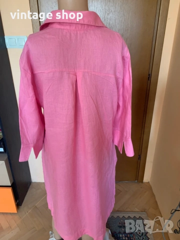 Ленена рокля в розово Christian Berg, размер М/L, снимка 3 - Рокли - 53812725