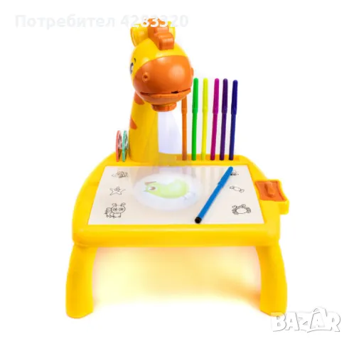 Детска масичка за рисуване с вграден проектор, снимка 3 - Рисуване и оцветяване - 47947734