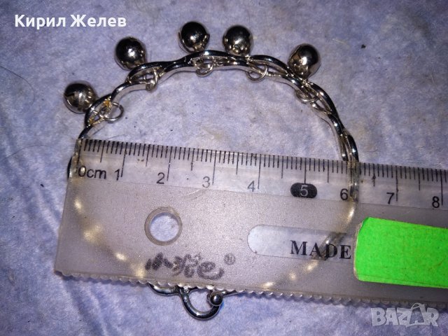 СРЕБРИСТА АЖУРНА РЕТРО ГРИВНА от НЕРЪЖДАЕМА СТОМАНА с КАМБАНКИ / ЗВЪНЧЕТА 38315, снимка 3 - Гривни - 41148038