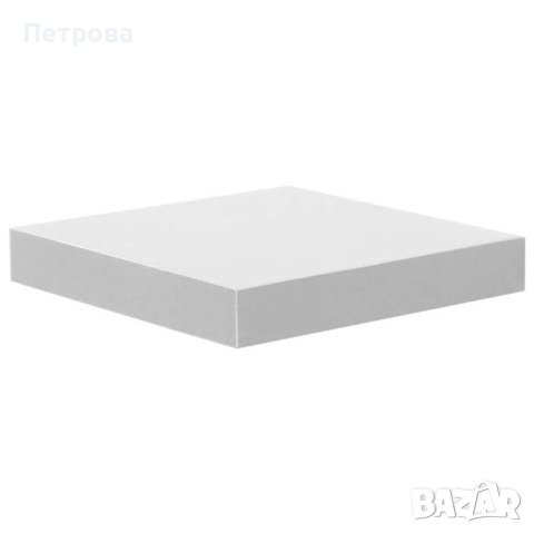 Бял рафт-23,5х23,5х3,8 см./Бяла полица/бял стенен рафт