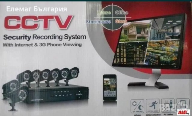 ПРОМО Комплект 4 камери за вътрешно / външно видео наблюдение HD+DVR, снимка 6 - Комплекти за видеонаблюдение - 39810826