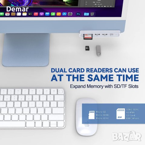 USB C адаптер за хъб за iMac 24 инча 2021 г. с 4K HDMI, снимка 4 - Кабели и адаптери - 41065988