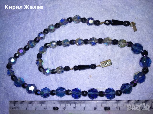 СТАРО АР ДЕКО РЕТРО КОЛИЕ ОГЪРЛИЦА ФАСЕТИРАН БОХЕМСКИ КРИСТАЛ МАЙСТОРСКА РЪЧНА ИЗРАБОТКА 75181, снимка 3 - Антикварни и старинни предмети - 41838657