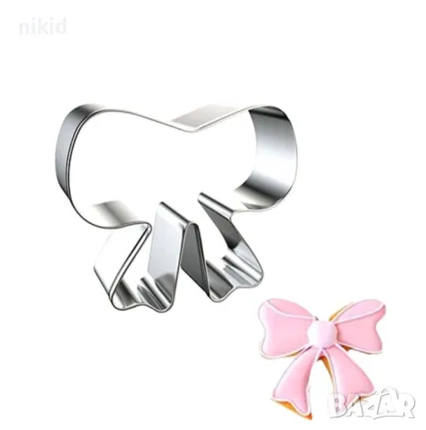 метална форма резец пандела панделка украса молд бисквитки фондан, снимка 2 - Форми - 13604629