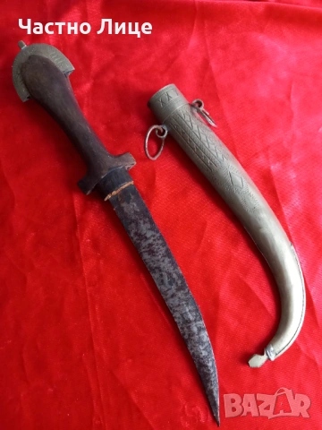 Сребърна Стара Кумая Кама ,Ханджар, снимка 3 - Антикварни и старинни предмети - 53037003