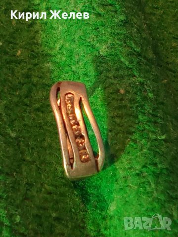 СТАРА СКЪПОЦЕННА СРЕБЪРНА ОБЕЦА СРЕБРО 925 с АНГЛИЙСКА ЗАКОПЧАЛКА и ФАСЕТИРАНИ ЦИРКОНИ 38684, снимка 14 - Обеци - 41741501