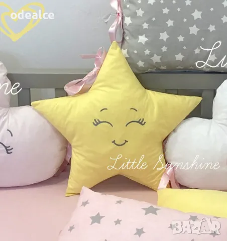 Възглавнички облачета, луна, звезда за детската / бебешка стая , снимка 14 - Спално бельо и завивки - 18027012