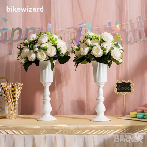 Nuptio 2 броя вази от метал НОВИ, снимка 4 - Други стоки за дома - 48713778