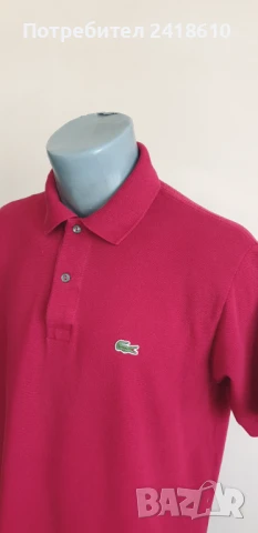 Lacoste Pique Cotton Classic Fit Mens Size 5 - L  ОРИГИНАЛ! Мъжка Тениска!, снимка 6 - Тениски - 50792782