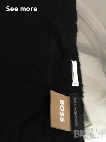 BOSS мъжки шал вълна и кашмир, снимка 4 - Шалове - 52667171