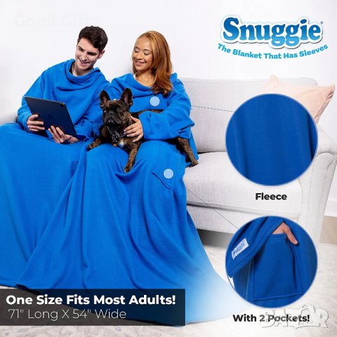 Меко и плюшено одеяло дреха с ръкави Snuggie, снимка 6 - Други - 39143028