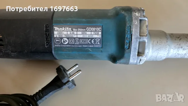 Прав шлайф Makita GD0810C, снимка 2 - Ъглошлайфи - 55942925
