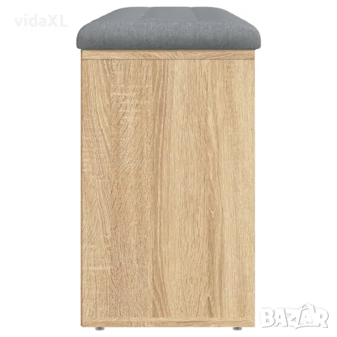vidaXL Пейка за обувки, сонома дъб, 102x32x50 см, инженерно дърво, снимка 6 - Маси - 56148123