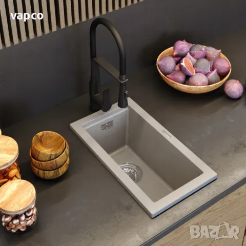 Компактна гранитна мивка Granitan TUGA 28см, снимка 3 - Мивки - 47602461