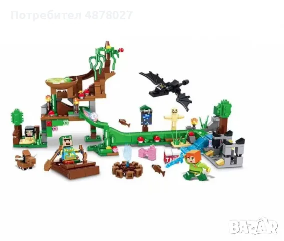 Конструктор Minecraft със светещи елементи – 427 елемента LB551, снимка 3 - Конструктори - 56350334