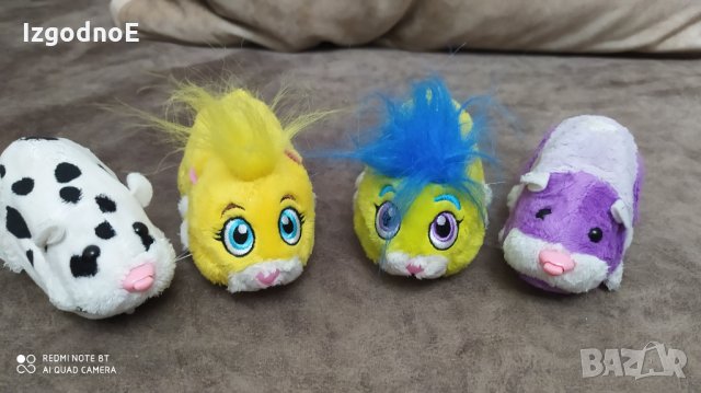 Zhu Zhu Pets Hamster - Лот 4 хамстера Зу Зу, снимка 1 - Електрически играчки - 34103685