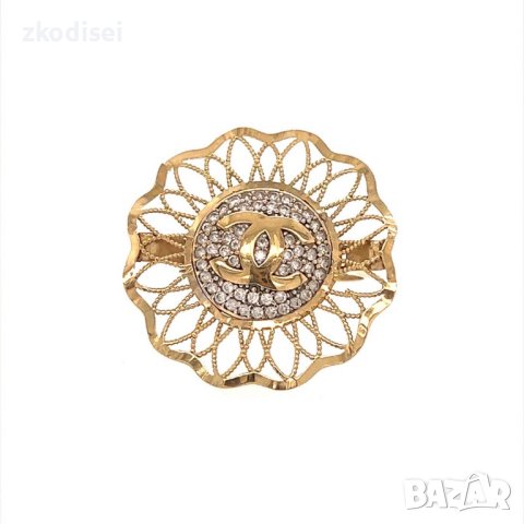 Златен дамски пръстен 3,07гр. размер:56 14кр. проба:585 модел:16316-1