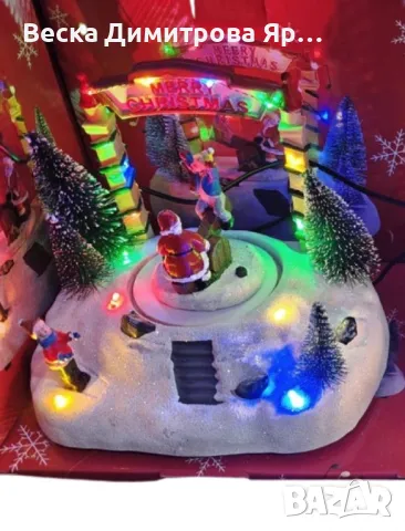 Магическа Коледна въртяща декорация със светлини, снимка 7 - Декорация за дома - 47539098