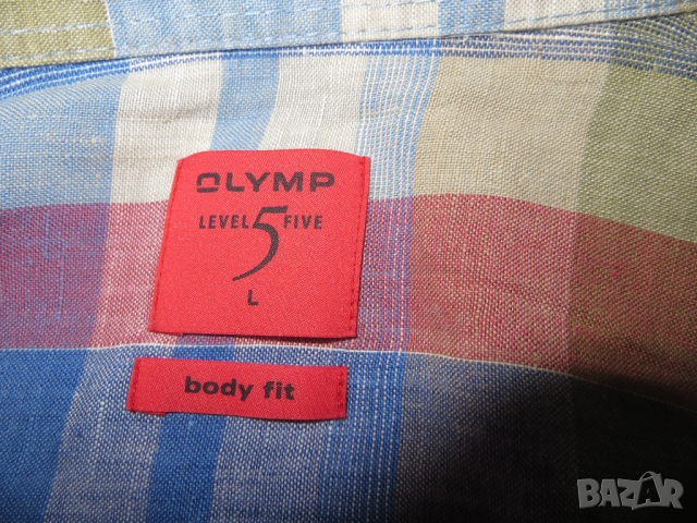 Риза с дълъг ръкав от лен OLYMP Level 5 Five, снимка 4 - Ризи - 36450119