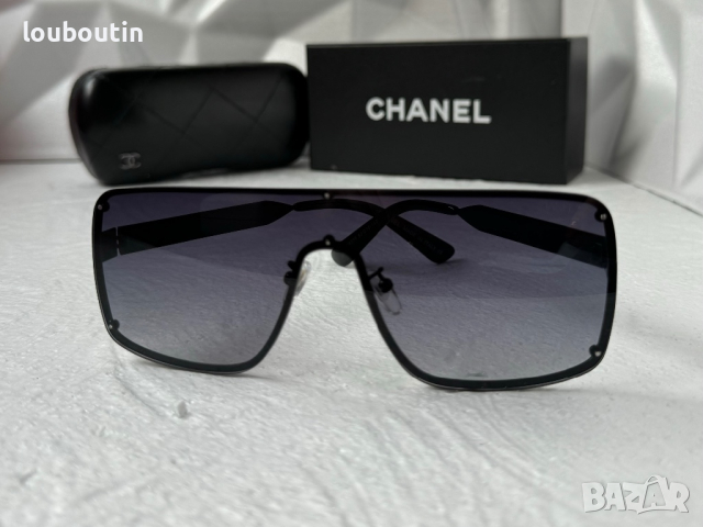 CH дамски слънчеви очила маска с лого, снимка 4 - Слънчеви и диоптрични очила - 44700986