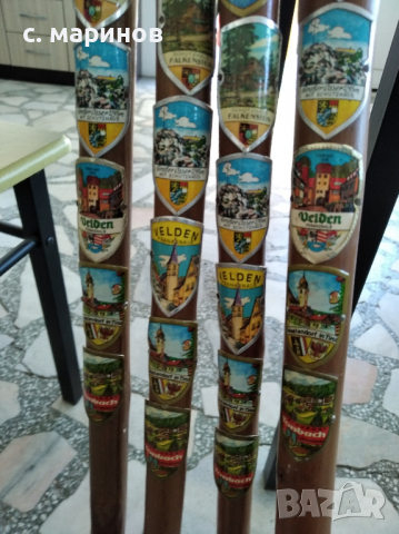 Тиролски туристически бастуни със значки 4 бр., снимка 5 - Антикварни и старинни предмети - 36463657