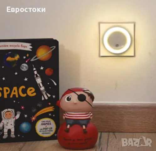 Нощна лампа за контакт SCS Sentinel за детска стая, детска нощна лампа за контакт със сензор за свет, снимка 5 - Детски нощни лампи - 47325147