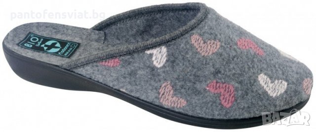 Дамски чехли ADANEX BIO сив сърца 36/41