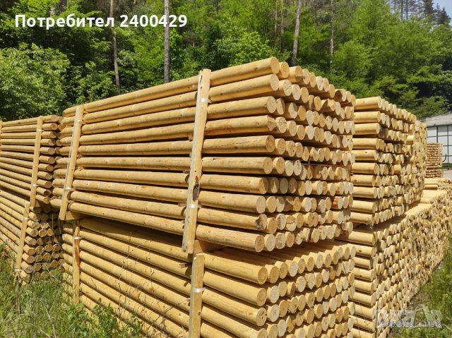 Дървени струговани колове за овошки и лозя и импрегнация на дървен материал, снимка 7 - Огради и мрежи - 40871345