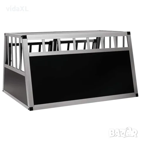 vidaXL Кучешка клетка с две врати, 89x69x50 см, снимка 4 - За кучета - 56146188