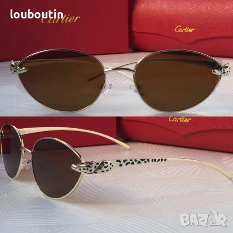 Cartier 2024  дамски слънчеви очила елипса кръгли овални, снимка 3 - Слънчеви и диоптрични очила - 48003086