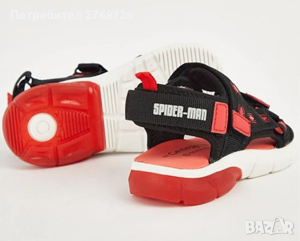 Нови СВЕТЕЩИ сандали Spider-Man. Внос от Англия., снимка 3 - Детски сандали и чехли - 50984513