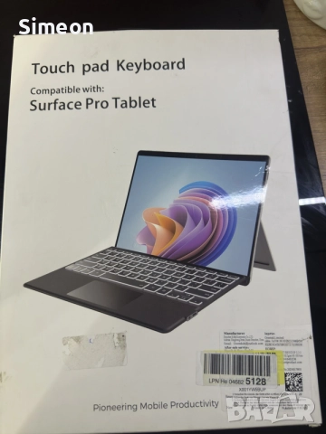 Клавиатура Rui става за таблет surface 3/4/5/6/7 има подсветка не е ползвана