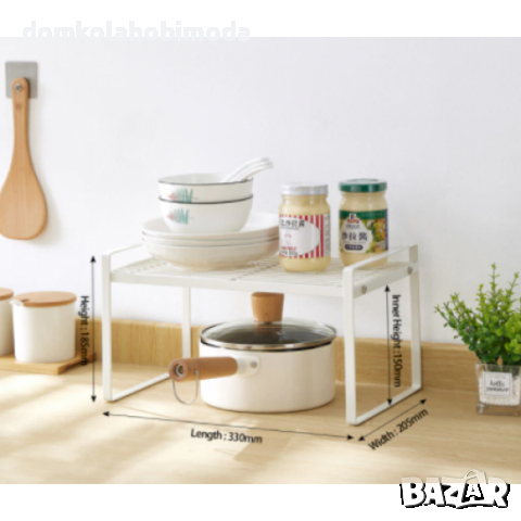 Кухненска етажерка метална, 33x18x20, снимка 3 - Етажерки - 36213905