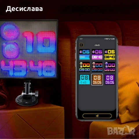 Интелигентен LED екран 32×32 за заден прозорец на автомобил – Модел Pixel RGB с Bluetooth управление, снимка 7 - Аксесоари и консумативи - 53136250