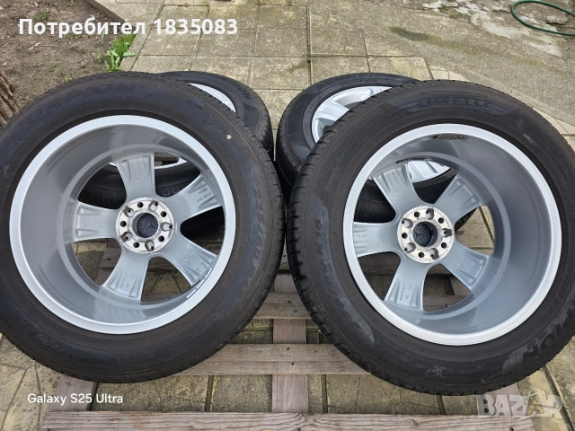 Лети джанти 18ки 5х112 Mercedes + зимни гуми 235/60/18 Pirelli, снимка 9 - Гуми и джанти - 53757941