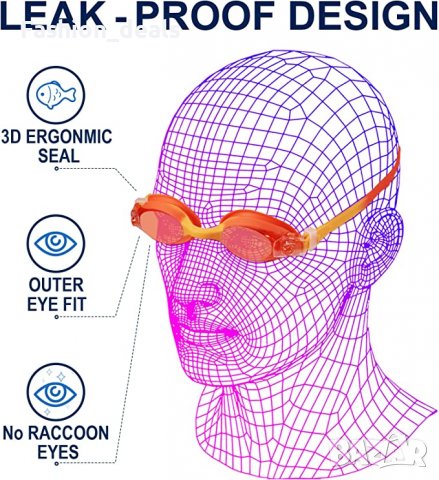 Нови Детски регулируеми очила за плуване 6-14 години UV защита, снимка 4 - Водни спортове - 39866760