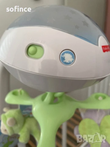 Fisher Price Музикална въртележка - проектор 3 в1 BUTTERFLY DREAMS 0м+ играчка за кошара, снимка 3 - Кошарки - 51273371