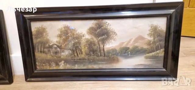 Стари картини от автор с подпис, снимка 3 - Картини - 52379310