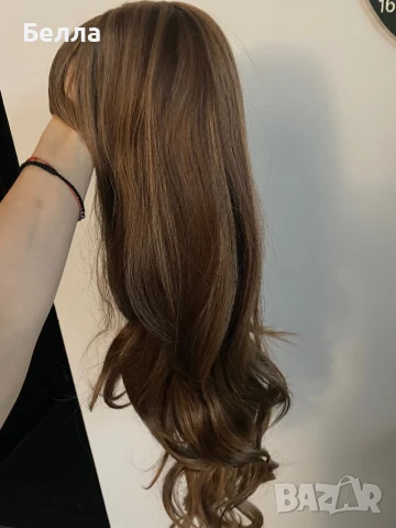 НОВА естествена перука! 100% високо качество, снимка 3 - Аксесоари за коса - 51056502