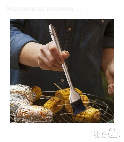 СИЛИКОНОВА ЧЕТКА С МЕТАЛНА ДРЪЖКА ЗА МАЗАНЕ - код СТОМАНЕНА ДРЪЖКА, снимка 3 - Прибори за хранене, готвене и сервиране - 34147901