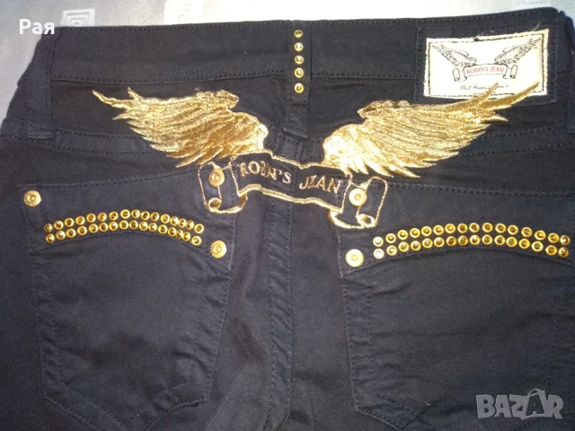 Дамски черни дънки слим модел Robins Jeans, снимка 11 - Дънки - 50684436
