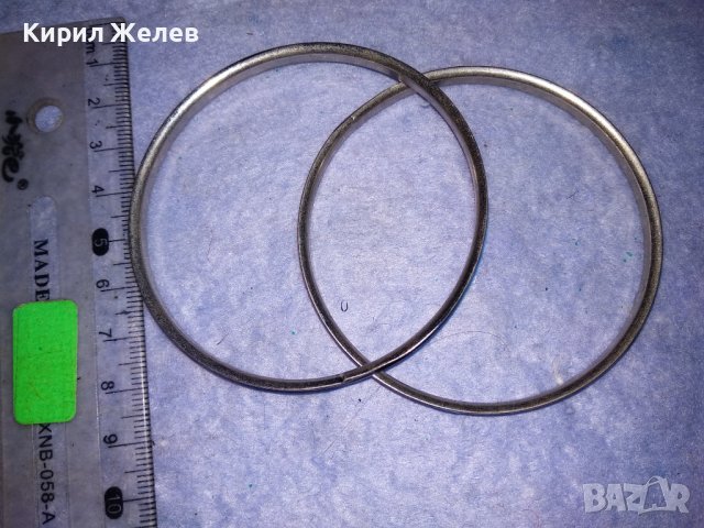 ДВЕ ЕЛЕГАНТНИ МОДНИ АРТ СТОМАНЕНИ ГРИВНИЧКИ СИНЯ и ЧЕРНА 37964, снимка 7 - Гривни - 40836422