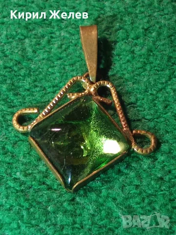 СТАР БРОНЗОВ КРИСТАЛЕН МЕДАЛЬОН АЖУРНА МАЙСТОРСКА РЪЧНА ИЗРАБОТКА 37051, снимка 12 - Антикварни и старинни предмети - 39954978