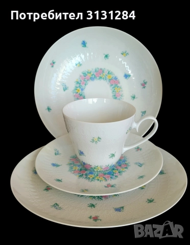 Rosenthal  Най-нежен Сервиз за чай кофе 22 бр Германия , снимка 3 - Сервизи - 52856067