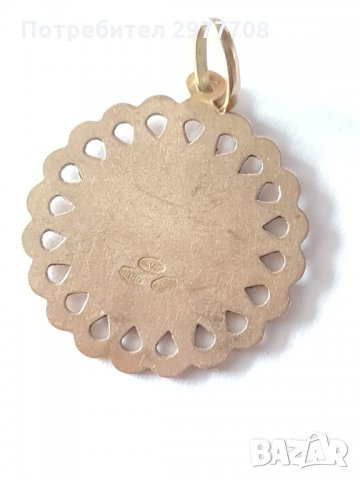 Висулка за колие 18 К, снимка 3 - Колиета, медальони, синджири - 35774210