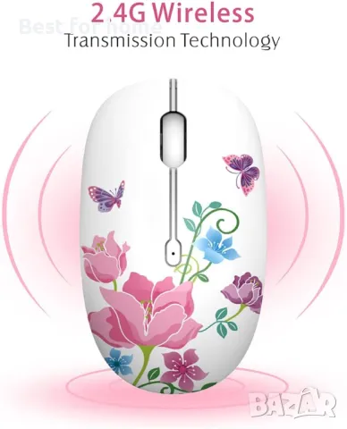 TENMOS M101  Сладка, безжична, компютърна мишка с USB приемник, снимка 3 - Клавиатури и мишки - 50190546