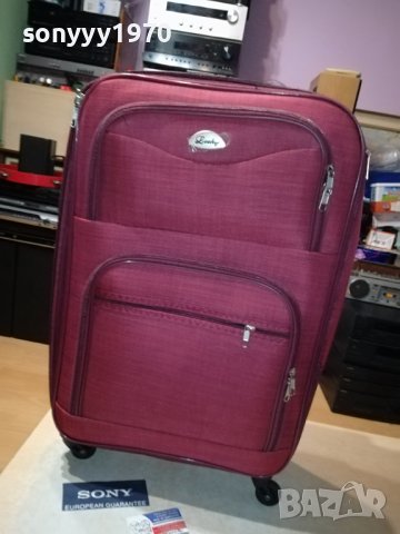 КУФАР 65Х42Х22СМ-ЧЕРВЕН ДЕНИМ 1808231952, снимка 3 - Куфари - 41897525