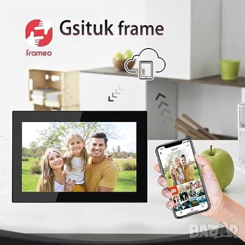 Нова Цифрова фоторамка WiFi 10.1 инча 1080P Автоматично завъртане Подарък, снимка 6 - Други - 42405059